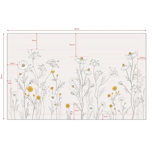 Lilipinso Stickers Et Papiers-peint Enfant Décor Fleurs En Papier Beige 4m X 2,48m – Image 4