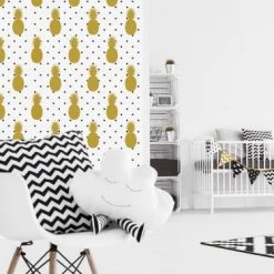 Le Grand Cirque Stickers Et Papiers-peint Enfant Papier Peint Adhésif Ananas 60cmx2m50