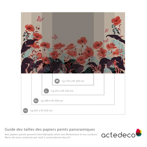 Acte Deco Stickers Et Papiers-peint Enfant Papier Peint Enfant Coquelicots Et Fées - 250x255 – Image 3