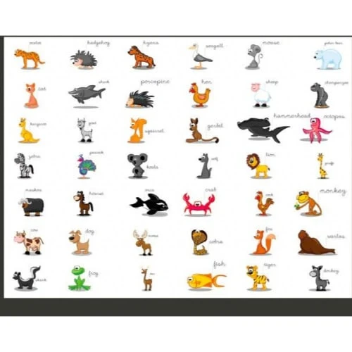 Artgeist Stickers Et Papiers-peint Enfant Papier Peint Enfant Learning By Playing Animals Multicolore 250x193 – Image 2