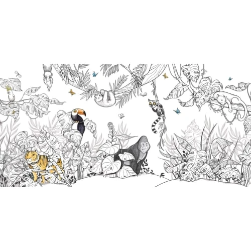 Acte Deco Stickers Et Papiers-peint Enfant Papier Peint Enfant Panoramique Enfant Jungle 01 - 250x170 – Image 4