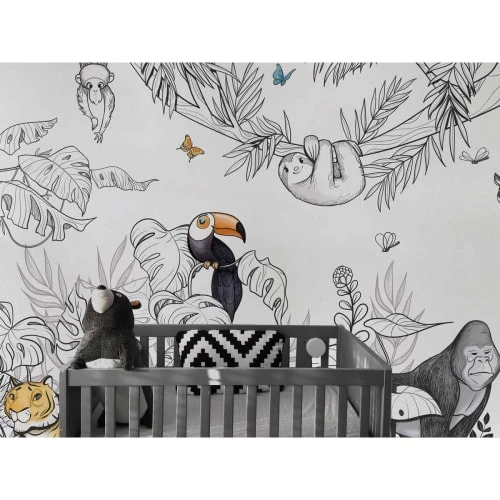 Acte Deco Stickers Et Papiers-peint Enfant Papier Peint Enfant Panoramique Enfant Jungle 01 - 250x255 – Image 3