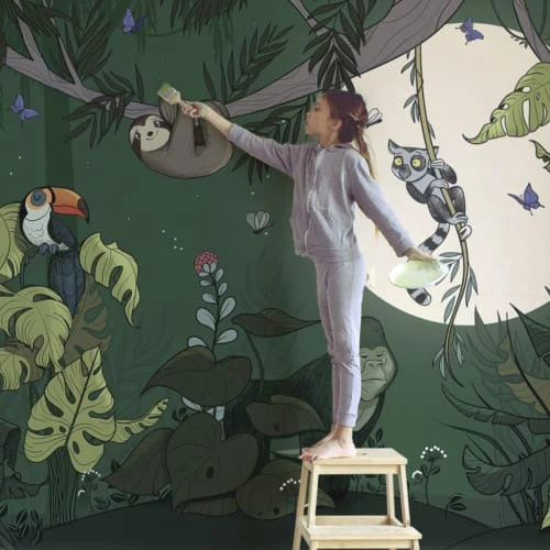 Acte Deco Stickers Et Papiers-peint Enfant Papier Peint Enfant Panoramique Enfant Jungle Couleurs - 250x425 – Image 5