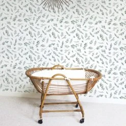 Lilipinso Stickers Et Papiers-peint Enfant Papier Peint Eucalyptus En Papier Vert Clair 50cm X 10m