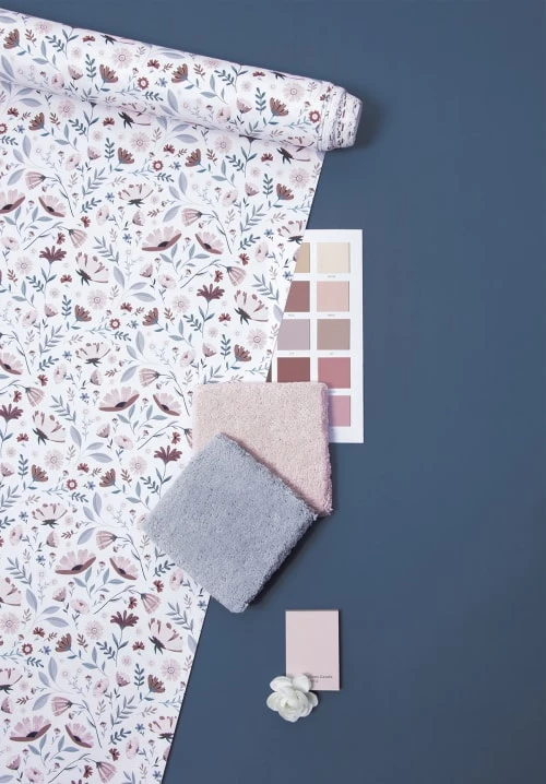 Lilipinso Stickers Et Papiers-peint Enfant Papier Peint Fleurs En Papier Rose 50cm X 10m – Image 5