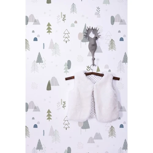 Lilipinso Stickers Et Papiers-peint Enfant Papier Peint ForĂȘt En Papier Gris 50cm X 10m â Image 5