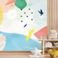 99Déco Stickers Et Papiers-peint Enfant Papier Peint Panoramique Graphique Multicolore 336x270cm