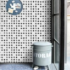 Superfresco Easy Stickers Et Papiers-peint Enfant Papier Peint Panoramique Intissé Croix Noir Blanc 280x150cm