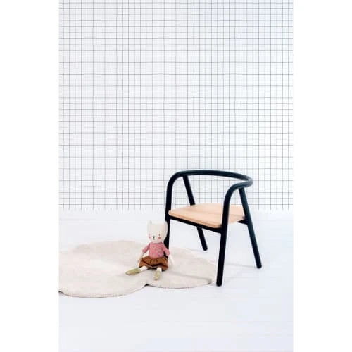 Lilipinso Stickers Et Papiers-peint Enfant Papier Peint Quadrillage En Papier Blanc 50cm X 10m – Image 4