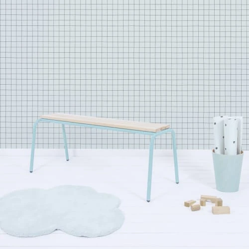 Lilipinso Stickers Et Papiers-peint Enfant Papier Peint Quadrillage En Papier Bleu Turquoise 50cm X 10m – Image 4