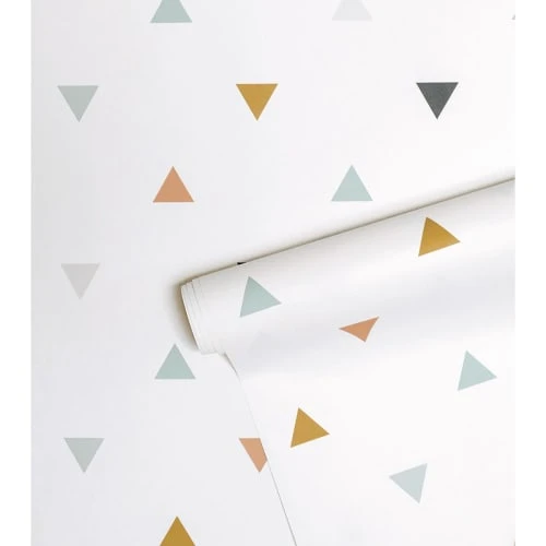 Lilipinso Stickers Et Papiers-peint Enfant Papier Peint Triangles En Papier Marron 50cm X 10m – Image 6