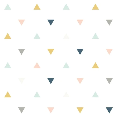 Lilipinso Stickers Et Papiers-peint Enfant Papier Peint Triangles En Papier Multicolore 50cm X 10m – Image 2