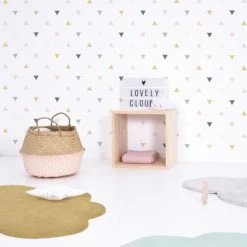 Lilipinso Stickers Et Papiers-peint Enfant Papier Peint Triangles En Papier Multicolore 50cm X 10m