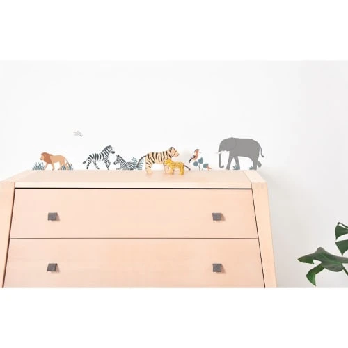 Lilipinso Stickers Et Papiers-peint Enfant Planche De Stickers Animaux De La Jungle Multicolore – Image 2