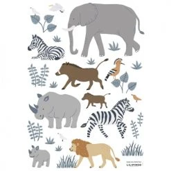 Lilipinso Stickers Et Papiers-peint Enfant Planche De Stickers Animaux De La Jungle Multicolore