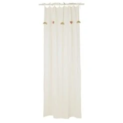 Maisons Du Monde Rideaux Enfant Rideau à L'unité En Gaze De Coton Avec éléments En Volumes 110x250