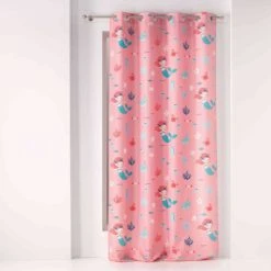 Douceur D'Intérieur Rideaux Enfant Rideau à Oeillets Rose 140x260cm