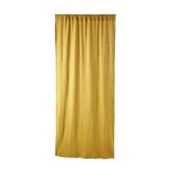 Maisons Du Monde Rideaux Enfant Rideau à Passants En Coton Jaune Moutarde à L'unité 110x250