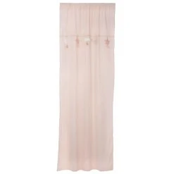 Maisons Du Monde Rideaux Enfant Rideau Bébé à Passants En Coton écru, Rose Et Doré à L'unité 110x250