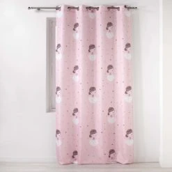 Douceur D'Intérieur Rideaux Enfant Rideau Imprimé Polyester Rose 260x140cm