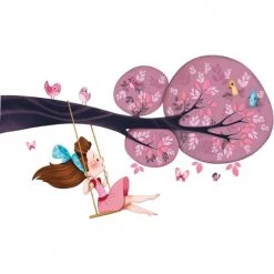 Acte Deco Stickers Et Papiers-peint Enfant Sticker Mural Balançoire Fille Pour Enfant - 110x60