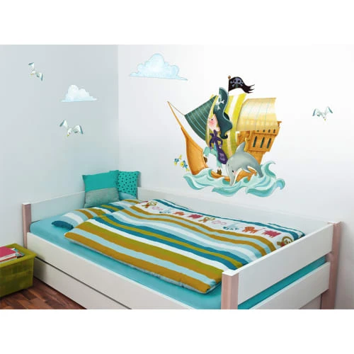 Acte Deco Stickers Et Papiers-peint Enfant Sticker Mural Bateau De Pirates Pour Enfant - 110x60 – Image 3
