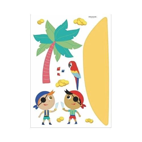 Draeger Paris Stickers Et Papiers-peint Enfant Sticker Mural Ile Aux Pirates – Image 2