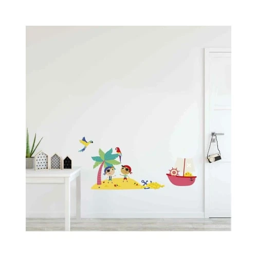 Draeger Paris Stickers Et Papiers-peint Enfant Sticker Mural Ile Aux Pirates – Image 3