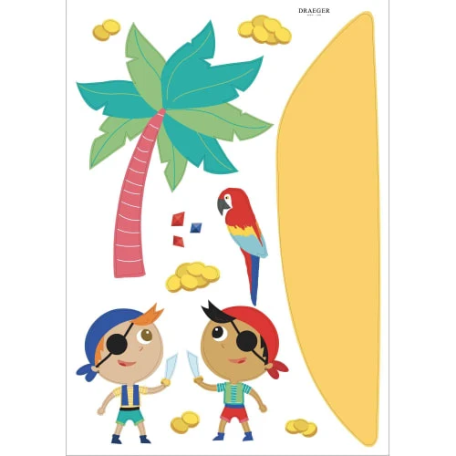 Draeger Paris Stickers Et Papiers-peint Enfant Sticker Mural Ile Aux Pirates – Image 5