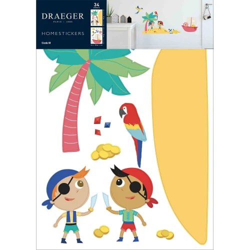 Draeger Paris Stickers Et Papiers-peint Enfant Sticker Mural Ile Aux Pirates – Image 6