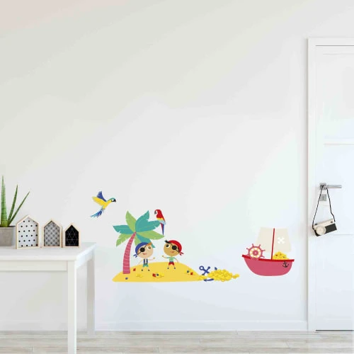 Draeger Paris Stickers Et Papiers-peint Enfant Sticker Mural Ile Aux Pirates