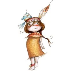 Acte Deco Stickers Et Papiers-peint Enfant Sticker Mural Petite Lune Farouche Pour Enfant - 110x60