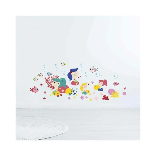 Draeger Paris Stickers Et Papiers-peint Enfant Sticker Mural Sirènes Et Poissons – Image 3