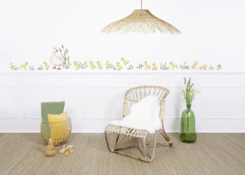 Lilipinso Stickers Et Papiers-peint Enfant Stickers 9 Petits Cannetons En Vinyle Mat Jaune 29,7x 42 Cm – Image 2