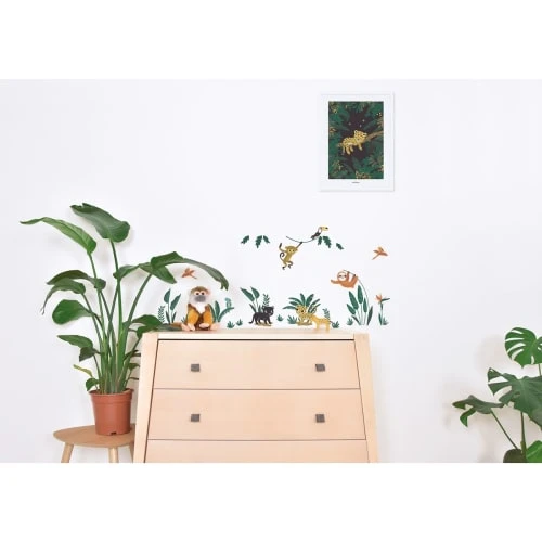 Lilipinso Stickers Et Papiers-peint Enfant Stickers Animaux En Vinyle Mat Vert – Image 2