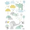 Lilipinso Stickers Et Papiers-peint Enfant Stickers Crocodile Et éléphant En Vinyle Mat Multicolore