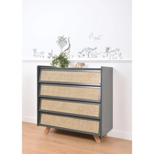 Lilipinso Stickers Et Papiers-peint Enfant Stickers Dinosaures En Vinyle Mat Gris – Image 2