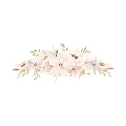 Lilipinso Stickers Et Papiers-peint Enfant Stickers Fleurs En Vinyle Mat Orange