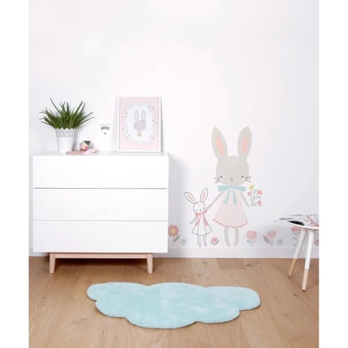Lilipinso Stickers Et Papiers-peint Enfant Stickers Lapin En Vinyle Mat Rose 58x90 Cm – Image 2