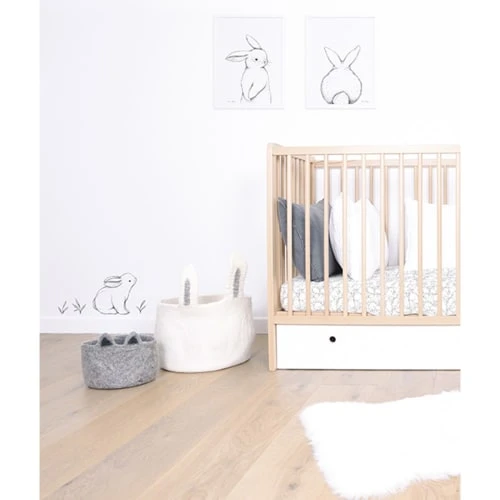 Lilipinso Stickers Et Papiers-peint Enfant Stickers Lapins En Vinyle Mat Gris 29,7x42 Cm – Image 4