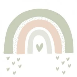 Decochic Stickers Et Papiers-peint Enfant Stickers Mureaux En Vinyle Arc En Ciel Vert Et Beige