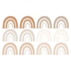Decochic Stickers Et Papiers-peint Enfant Stickers Mureaux En Vinyle Arcs En Ciel Marron Et Beige