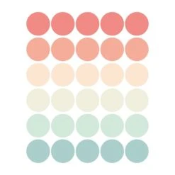 Decochic Stickers Et Papiers-peint Enfant Stickers Mureaux En Vinyle Rondes Pêche Et Vert