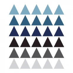 Decochic Stickers Et Papiers-peint Enfant Stickers Mureaux En Vinyle Triangles Bleu Et Gris