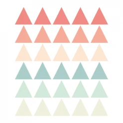 Decochic Stickers Et Papiers-peint Enfant Stickers Mureaux En Vinyle Triangles Pêche Et Vert