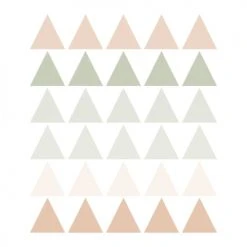 Decochic Stickers Et Papiers-peint Enfant Stickers Mureaux En Vinyle Triangles Vert Et Beige