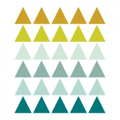 Decochic Stickers Et Papiers-peint Enfant Stickers Mureaux En Vinyle Triangles Vert Et Moutarde