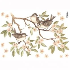 Lilipinso Stickers Et Papiers-peint Enfant Stickers Oiseaux En Vinyle Mat Multicolore 29.7x42 Cm