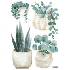 Lilipinso Stickers Et Papiers-peint Enfant Stickers Plantes En Vinyle Mat Vert