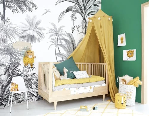 Maisons Du Monde Tapis Enfant Tapis Berbère En Coton écru Motifs Graphiques Jaune Moutarde 120x180 – Image 5